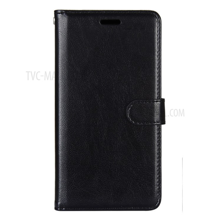 Protective Case Pure Color Stand Wallet Leather Cover for Xiaomi Redmi 10X 4G/Note 9 - Black-4