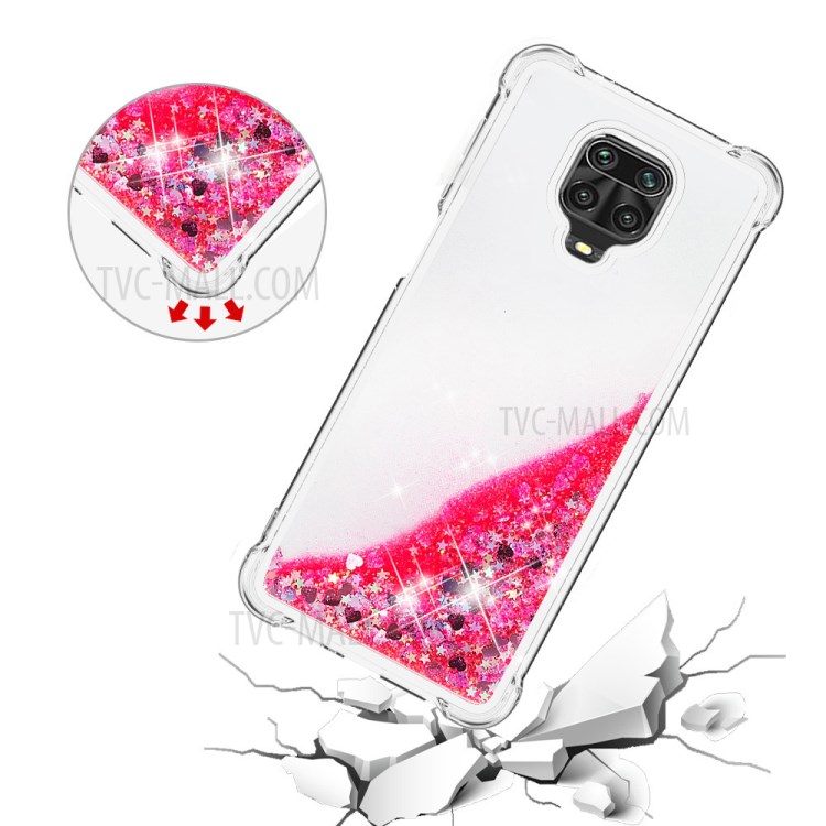 Dynamic Quicksand TPU Cover for Xiaomi Redmi Note 9S/Note 9 Pro/9 Pro Max - Red-5