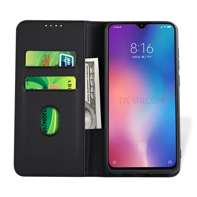 Liquid Silicone Touch Auto-absorbed Leather Protective Cover for Xiaomi Redmi 9 - Black-7