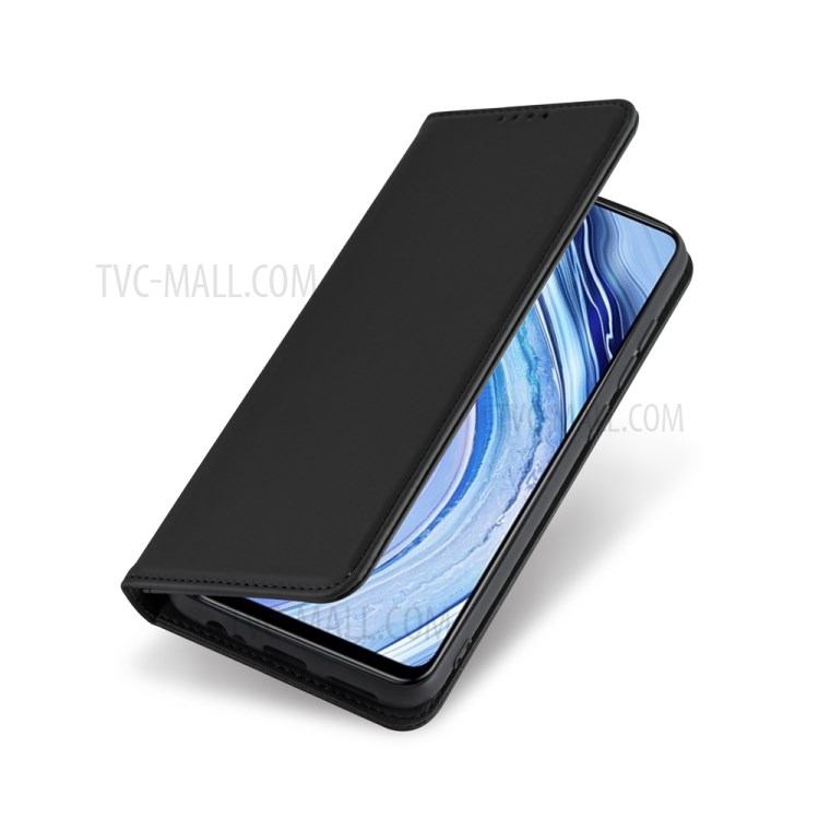 Liquid Silicone Leather with Wallet Cover for Xiaomi Poco M2 Pro - Black-9