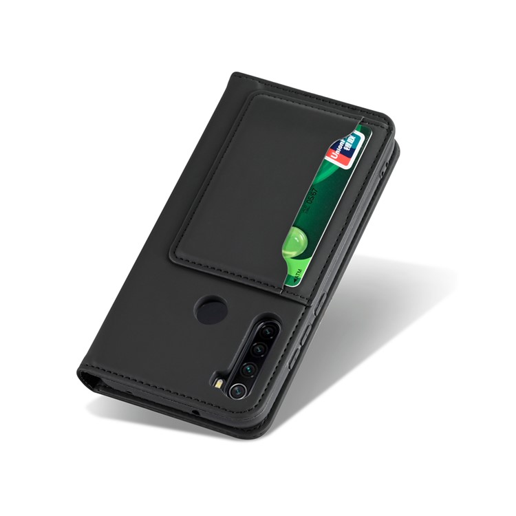 Auto-absorbed Liquid Silicone Leather Cover for Xiaomi Redmi Note 8T - Black-11