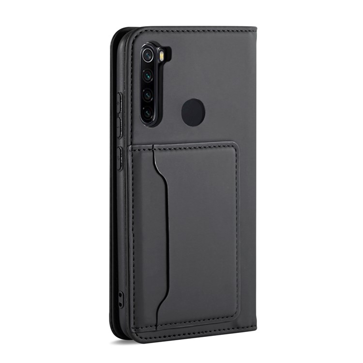 Auto-absorbed Liquid Silicone Leather Cover for Xiaomi Redmi Note 8T - Black-4