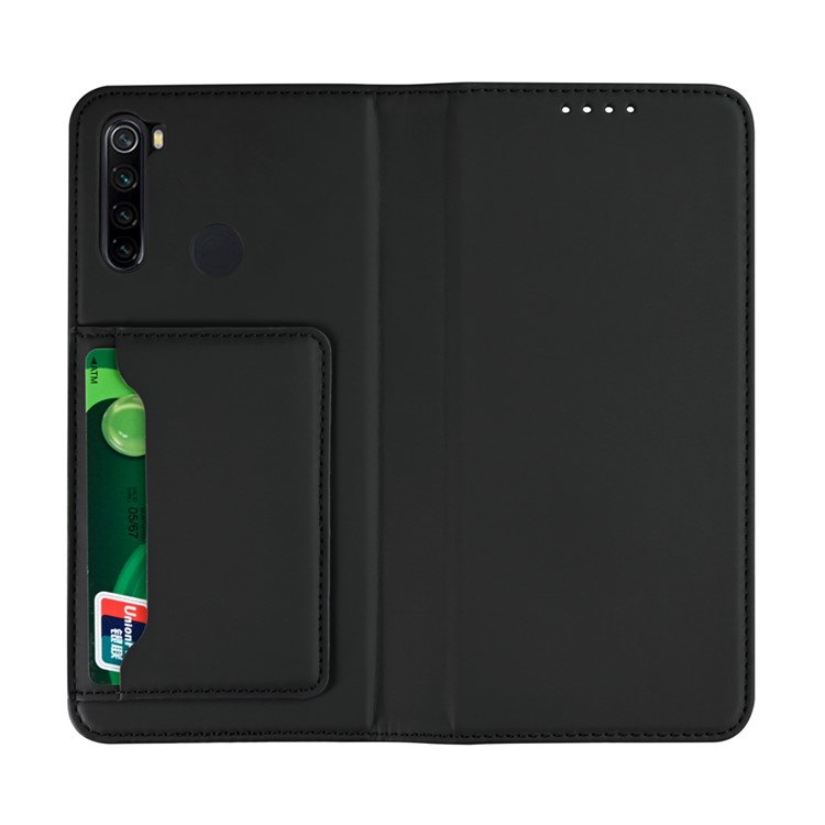 Auto-absorbed Liquid Silicone Leather Cover for Xiaomi Redmi Note 8T - Black-6