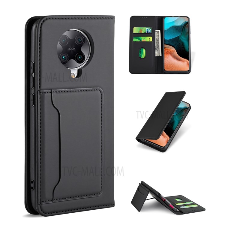 Liquid Silicone Touch Leather Cover for Xiaomi Redmi K30 Pro/Poco F2 Pro - Black-1