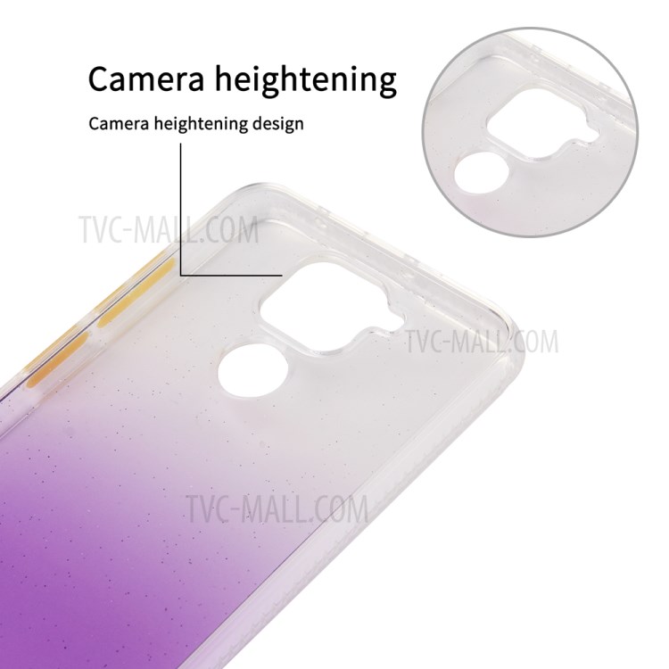 Gradient Color TPU Phone Case for Xiaomi Redmi Note 9 - Purple-4