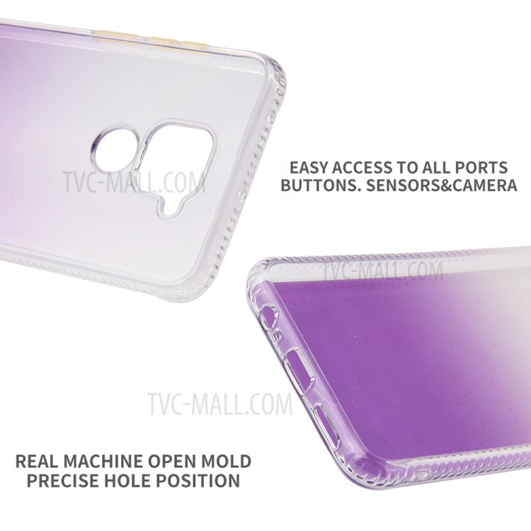 Gradient Color TPU Phone Case for Xiaomi Redmi Note 9 - Purple-5