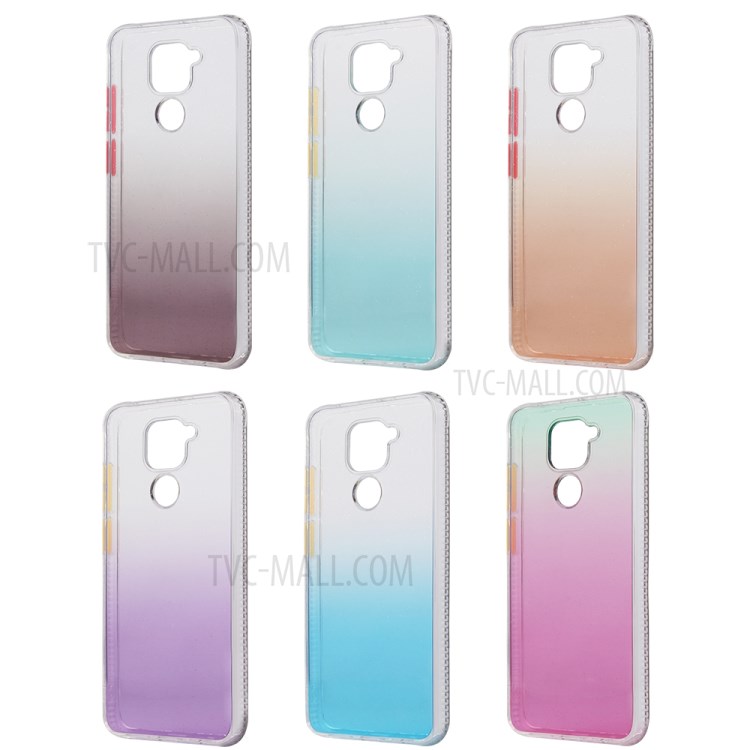 Gradient Color TPU Phone Case for Xiaomi Redmi Note 9 - Purple-8