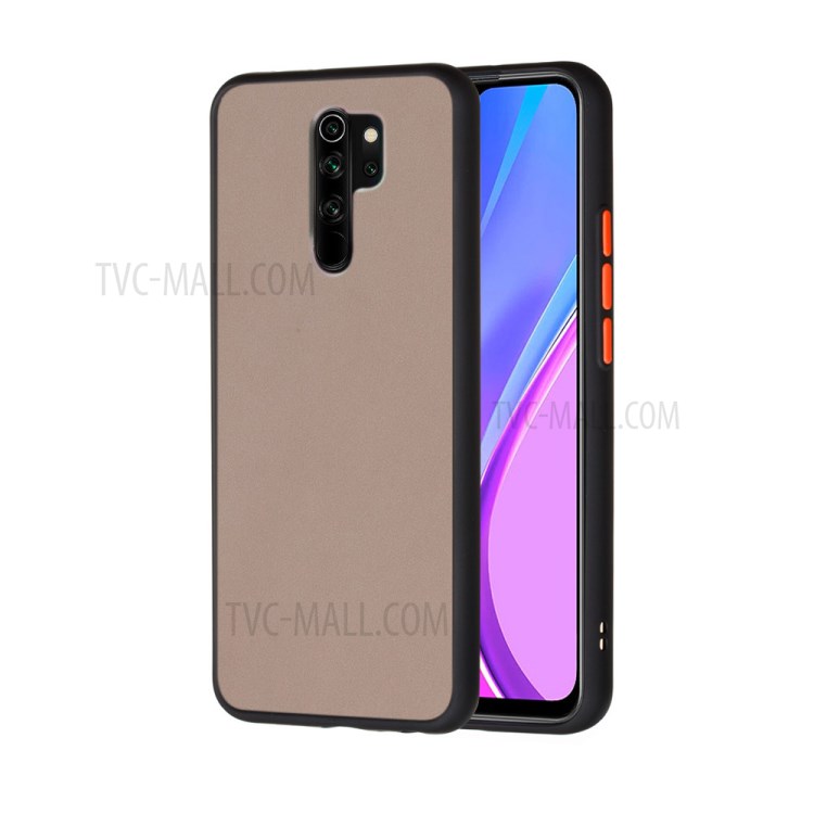 Drop-resistant PC + TPU Matte Texture Cover for Xiaomi Redmi 9 - Black-1
