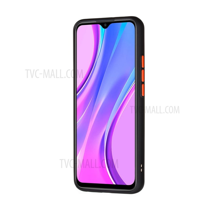 Drop-resistant PC + TPU Matte Texture Cover for Xiaomi Redmi 9 - Black-3
