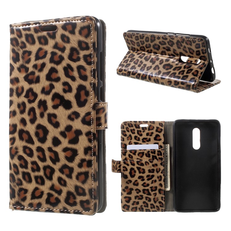 Leopard Pattern Wallet Leather Stand Phone Case for Xiaomi Redmi Note 4X-1
