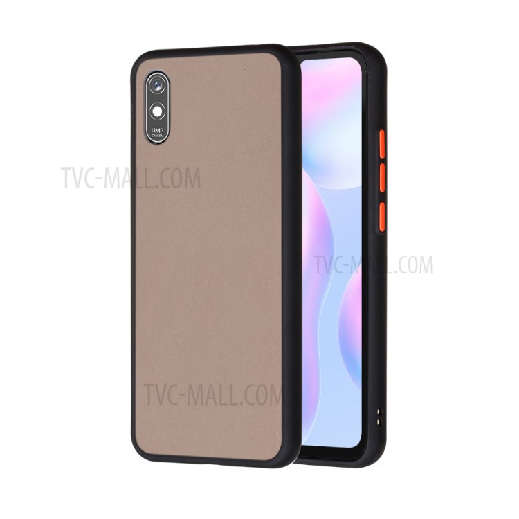PC + TPU Matte Texture Drop-resistant Cover for Xiaomi Redmi 9A - Black-1