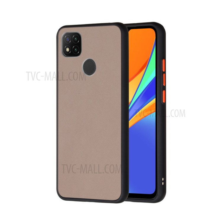 Matte Drop-proof PC + TPU Hybrid Protector Shell for Xiaomi Redmi 9C - Black-1