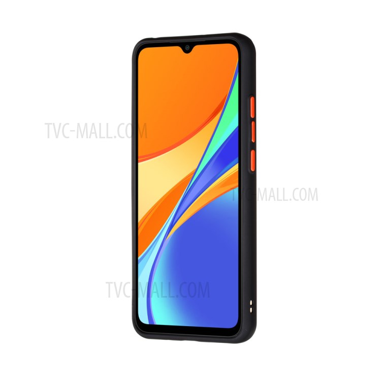 Matte Drop-proof PC + TPU Hybrid Protector Shell for Xiaomi Redmi 9C - Black-3