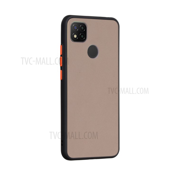 Matte Drop-proof PC + TPU Hybrid Protector Shell for Xiaomi Redmi 9C - Black-4