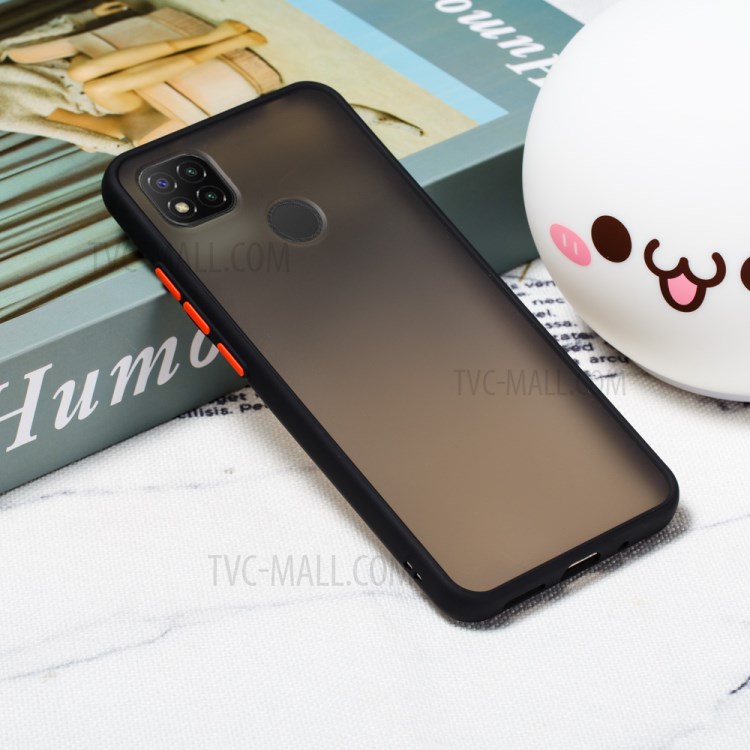 Matte Drop-proof PC + TPU Hybrid Protector Shell for Xiaomi Redmi 9C - Black-7