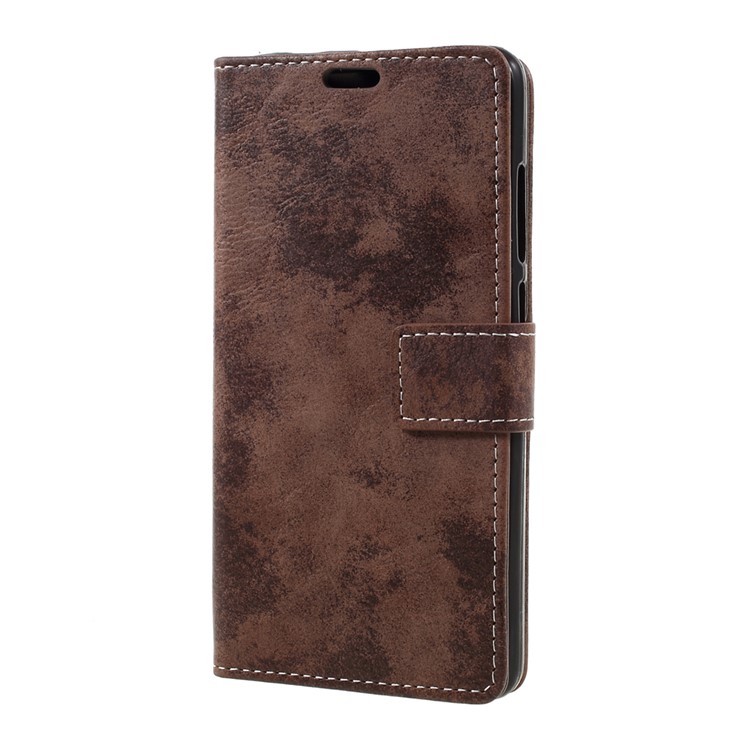 For Xiaomi Redmi Note 4X Retro Style Leather Wallet Stand Flip Cover Shell - Brown-2