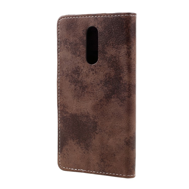 For Xiaomi Redmi Note 4X Retro Style Leather Wallet Stand Flip Cover Shell - Brown-3