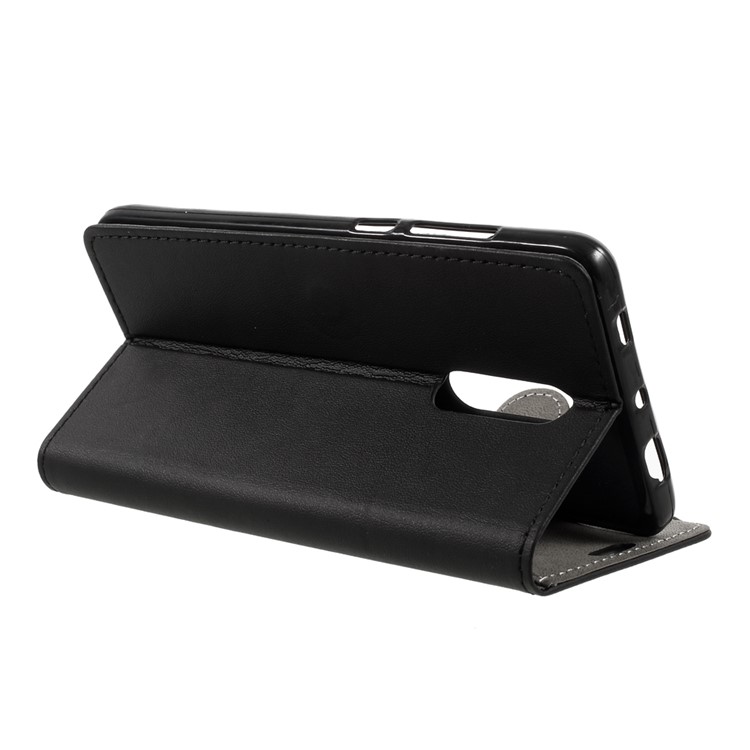 Faux Leather Wallet Cell Phone Case for Xiaomi Redmi Note 4X - Black-5