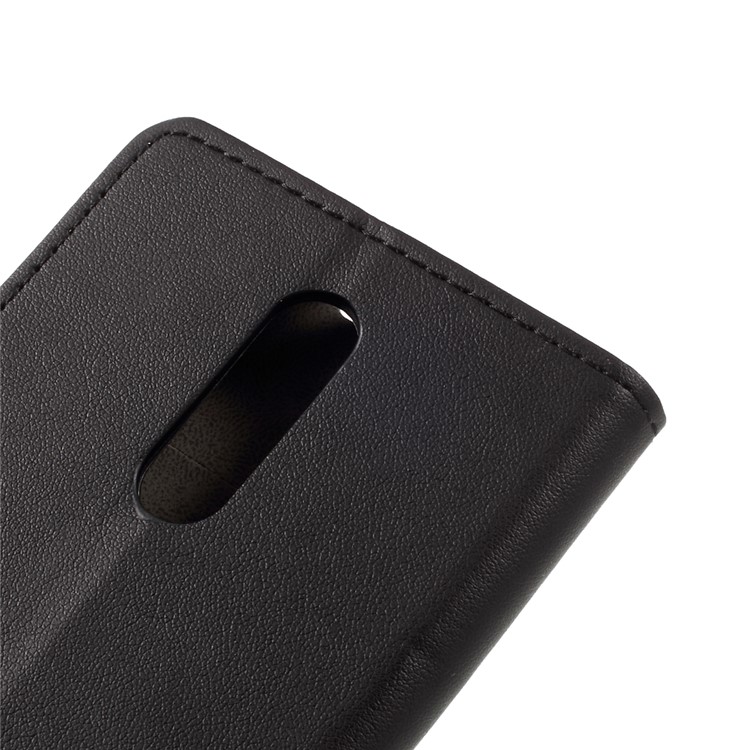 Faux Leather Wallet Cell Phone Case for Xiaomi Redmi Note 4X - Black-8