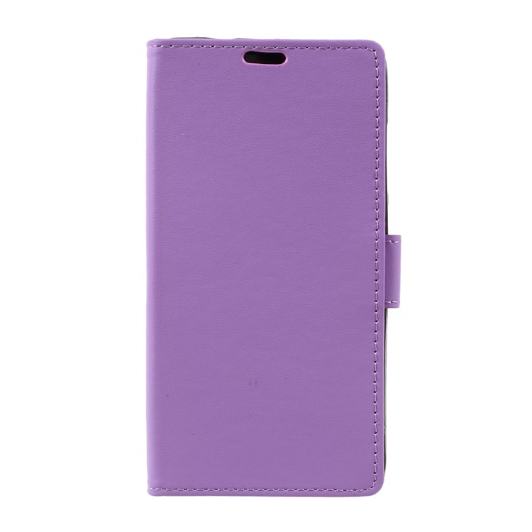 Leather Wallet Stand Phone Case Accessory for Xiaomi Redmi Note 4X - Purple-1