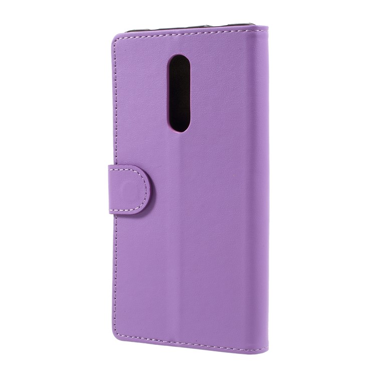 Leather Wallet Stand Phone Case Accessory for Xiaomi Redmi Note 4X - Purple-3