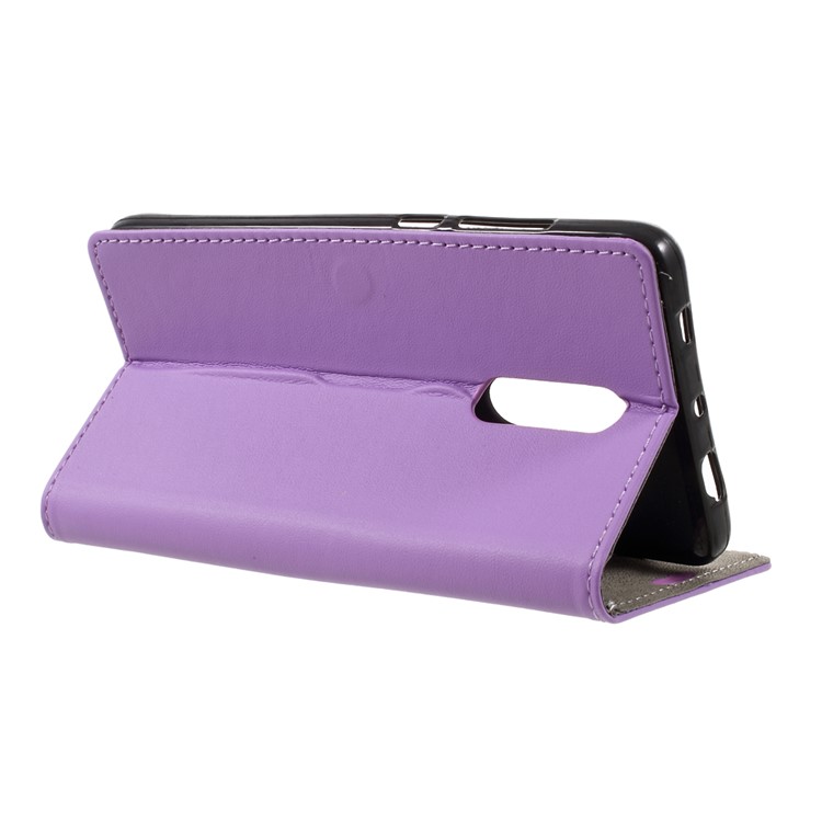 Leather Wallet Stand Phone Case Accessory for Xiaomi Redmi Note 4X - Purple-5
