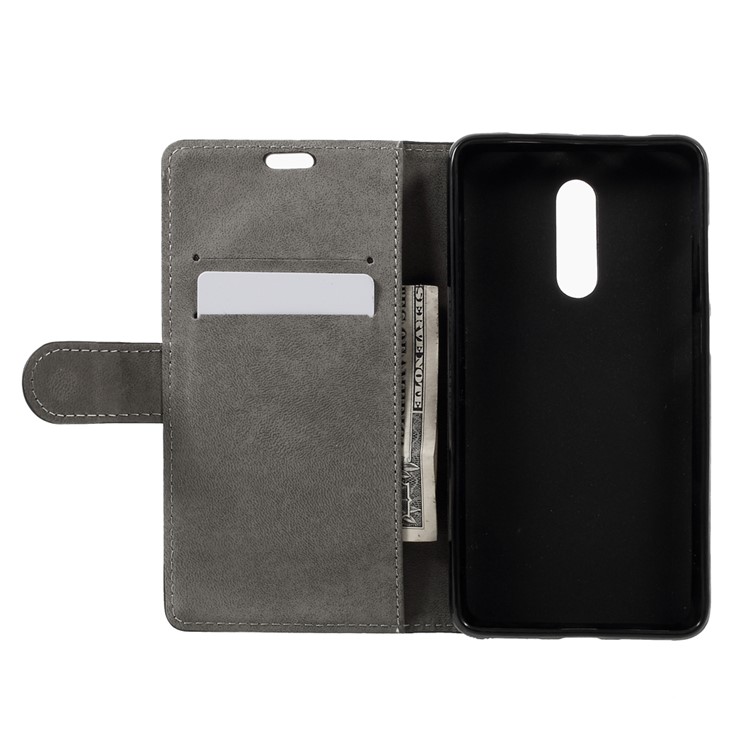 Leather Wallet Stand Phone Case Accessory for Xiaomi Redmi Note 4X - Purple-6