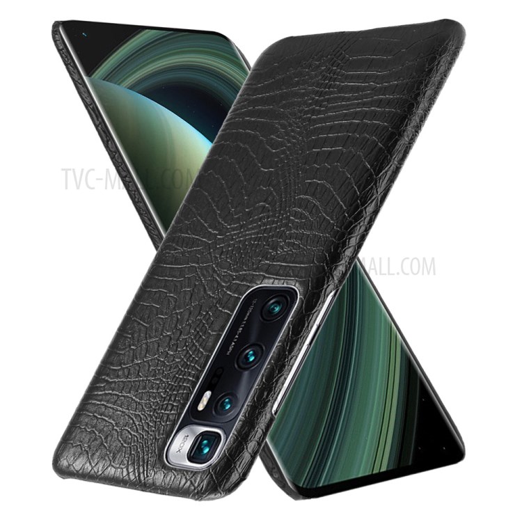 PU Leather Coated PC Crocodile Texture Cover for Xiaomi Mi 10 Ultra - Black-2