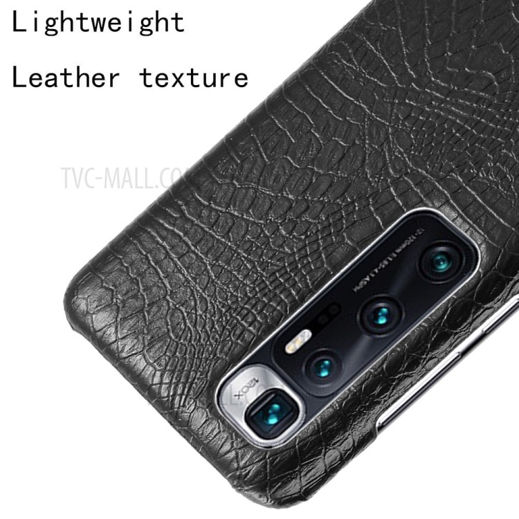 PU Leather Coated PC Crocodile Texture Cover for Xiaomi Mi 10 Ultra - Black-4