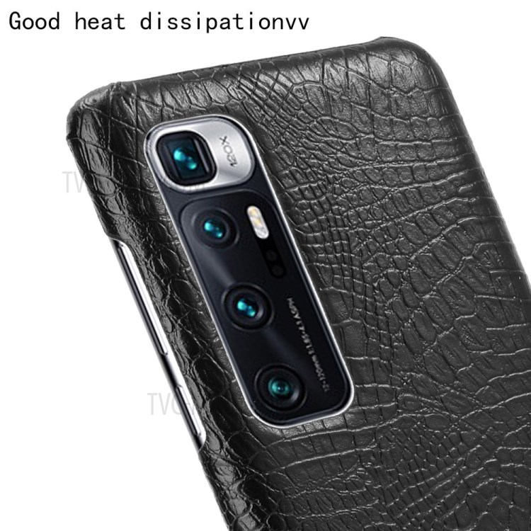 PU Leather Coated PC Crocodile Texture Cover for Xiaomi Mi 10 Ultra - Black-5