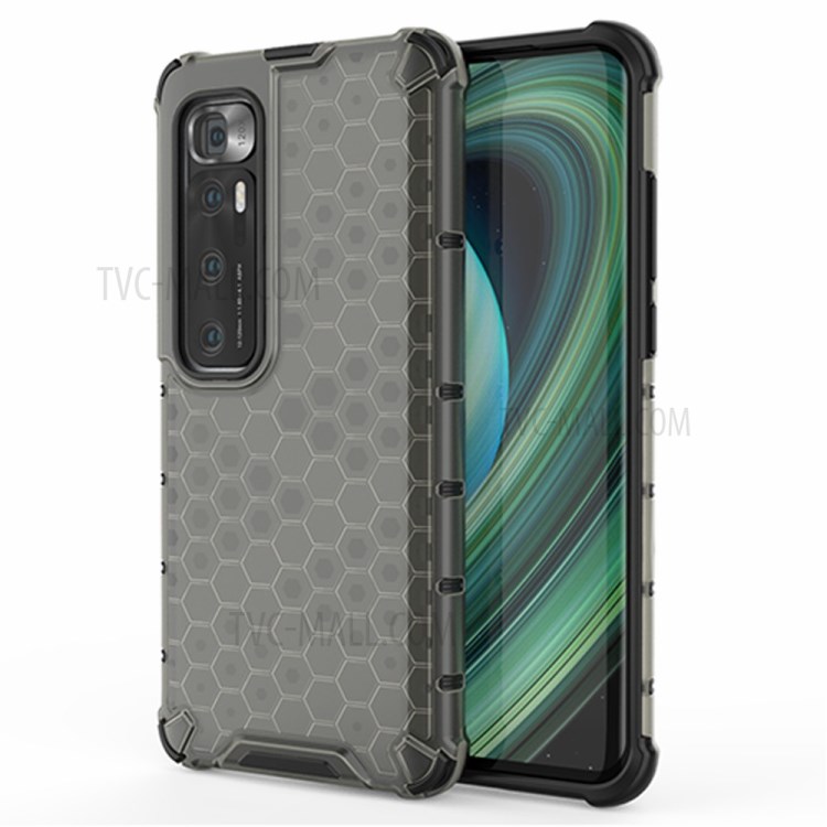 Honeycomb Pattern Shock-proof TPU + PC Combo Case for Xiaomi Mi 10 Ultra - Black-2