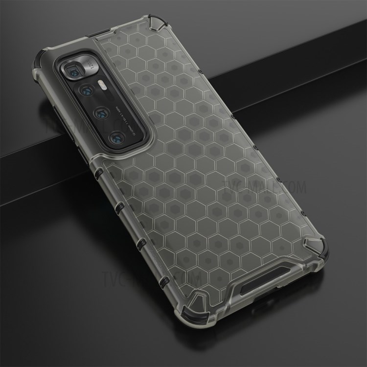 Honeycomb Pattern Shock-proof TPU + PC Combo Case for Xiaomi Mi 10 Ultra - Black-4