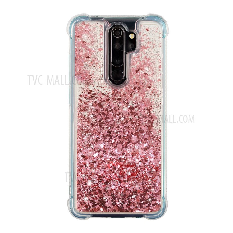 Glitter Powder Quicksand TPU Shell for Xiaomi Redmi Note 8 Pro - Pink-1