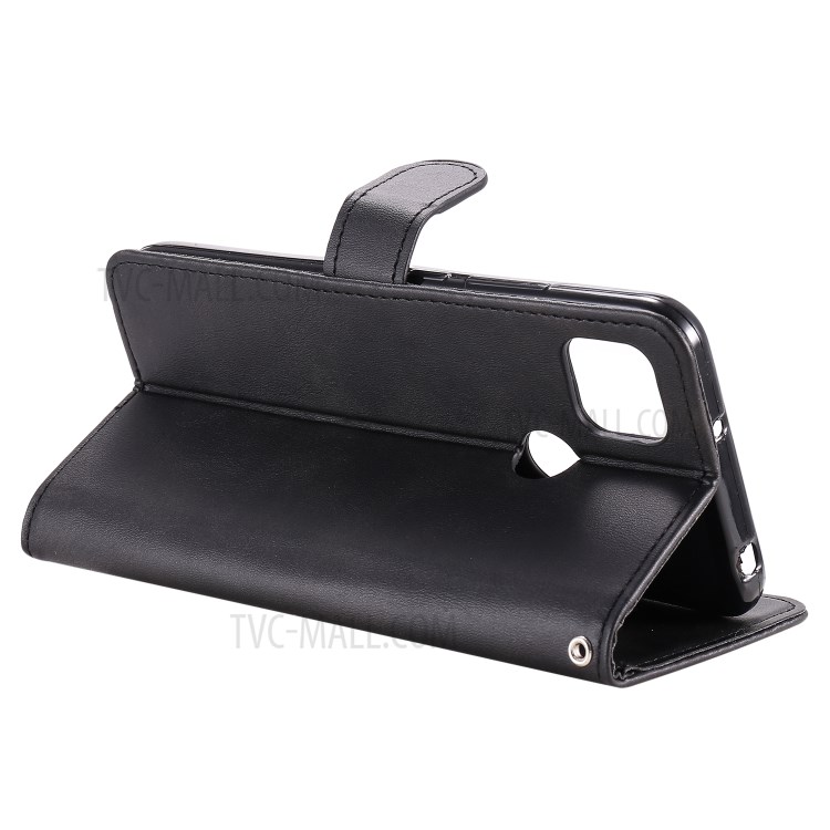 Zipper Pocket Wallet Leather Stand Case for Xiaomi Redmi 9C - Black-6