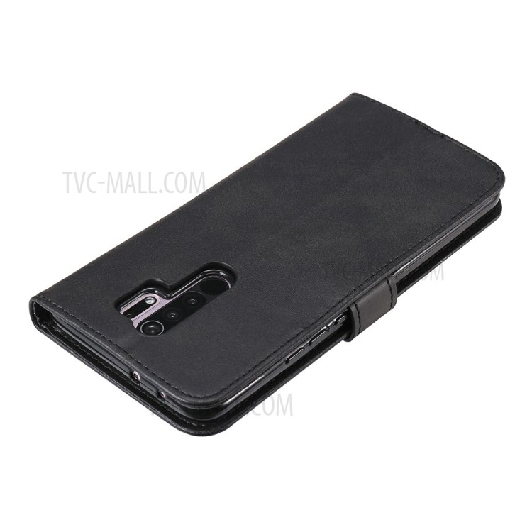 Zipper Pocket Wallet Leather Stand Case for Xiaomi Redmi 9 - Black-8