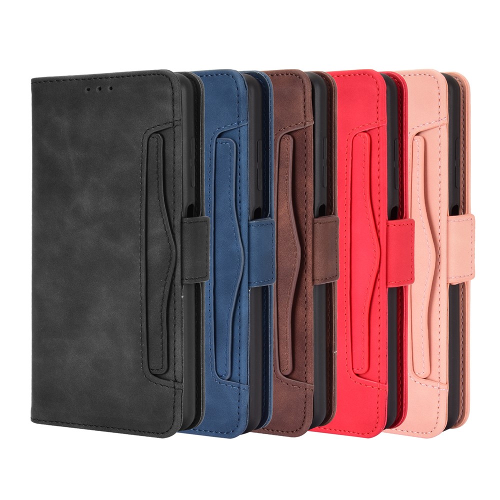 Caixa de Proteção de Couro Flip Flip Para Xiaomi Poco X3/poco X3 Nfc Com um Design de Bolso de Cartão Separado - Preto