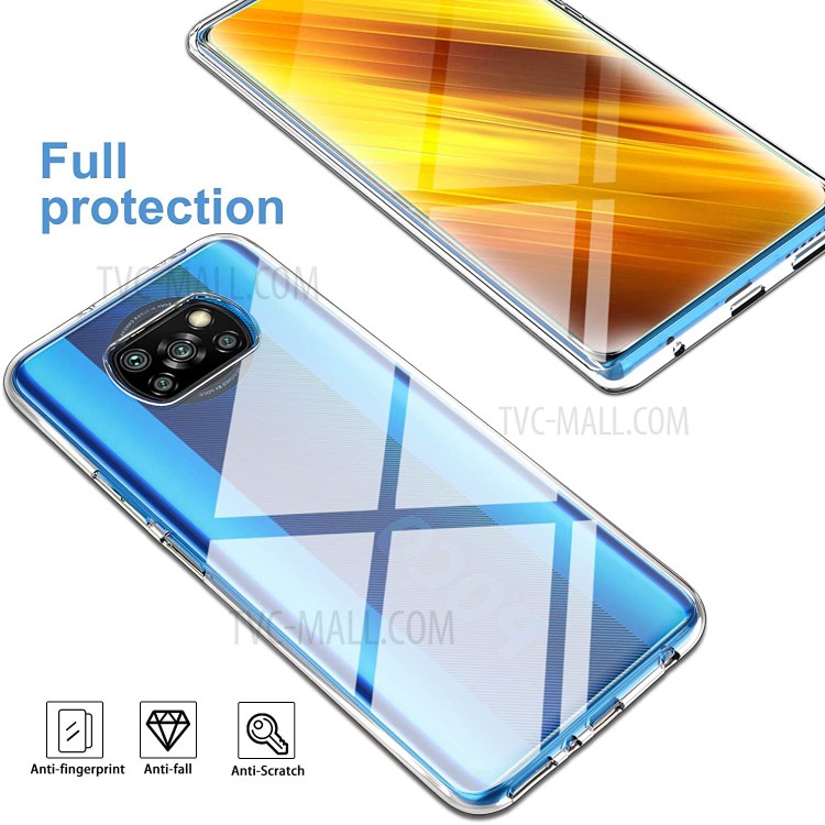 TPU Phone Shell + Tempered Glass Screen Film for Xiaomi Poco X3 NFC-4