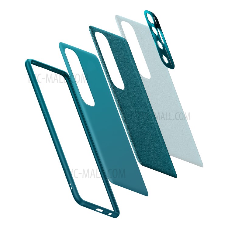 FUKELAI CD Veins PC + TPU Phone Cover with Camera Covering for Xiaomi Mi 10 Ultra - Dark Green-7