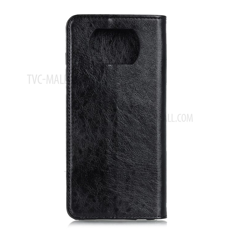 Auto-absorbed Crazy Horse Skin Leather Cover for Xiaomi Poco X3 NFC - Black-1