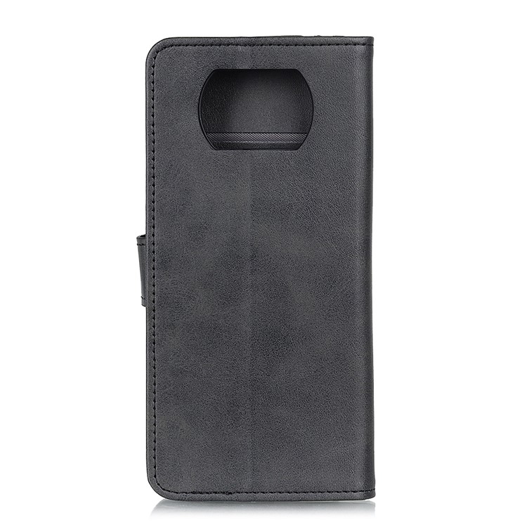 PU Leather Matte Skin Case for Xiaomi Poco X3 NFC - Black-2