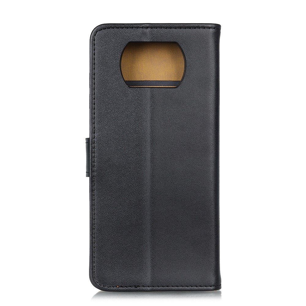 Wallet Stand Flip Leather Phone Case for Xiaomi Poco X3 NFC - Black-2