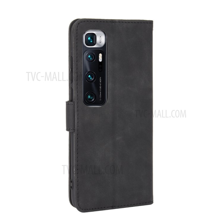 Skin-touch Wallet Stand Flip Leather Phone Case for Xiaomi Mi 10 Ultra - Black-5