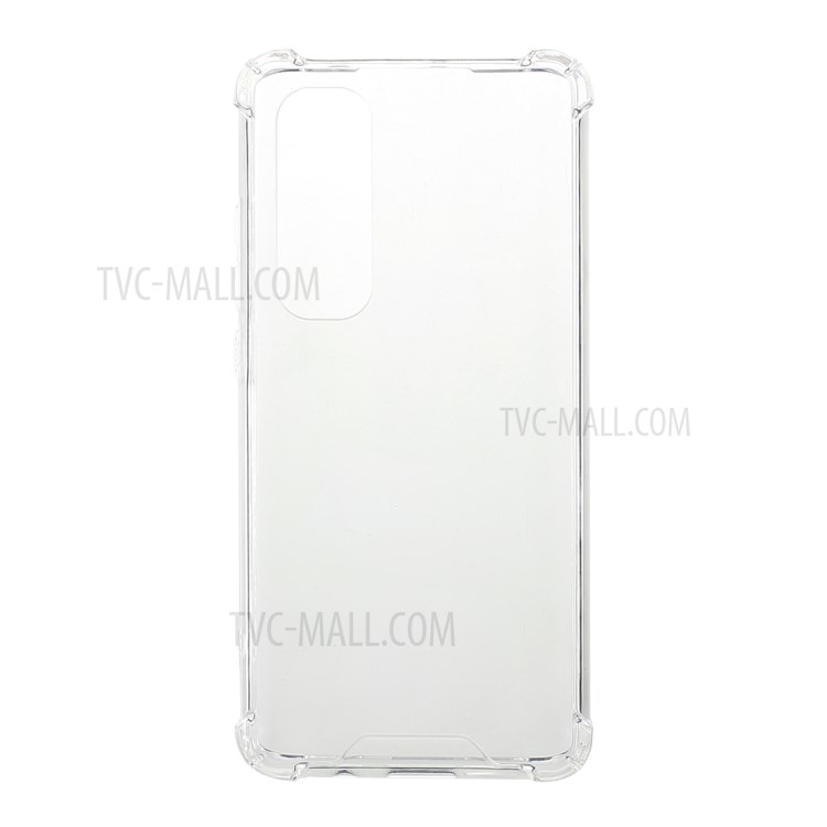 Glossy Acrylic + TPU Hybrid Case Anti-drop Phone Shell for Xiaomi Mi Note 10 Lite - Transparent-1