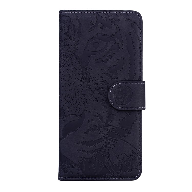 Imprint Tiger Pattern Wallet Stand Leather Shell for Xiaomi Redmi 9A - Black-5