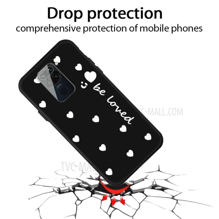 Little Heart Smile Pattern Dsign TPU Protective Case for Xiaomi Redmi Note 9 / Xiaomi Redmi 10X 4G - Black-2