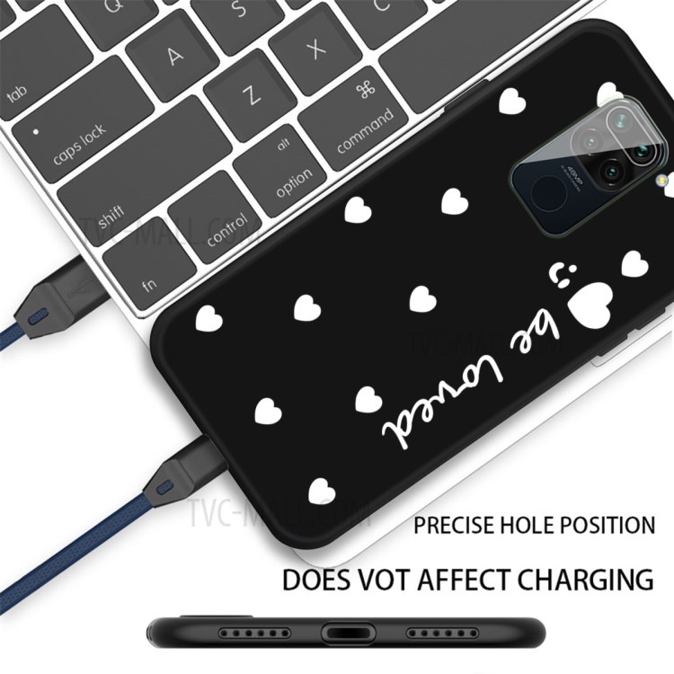 Little Heart Smile Pattern Dsign TPU Protective Case for Xiaomi Redmi Note 9 / Xiaomi Redmi 10X 4G - Black-3