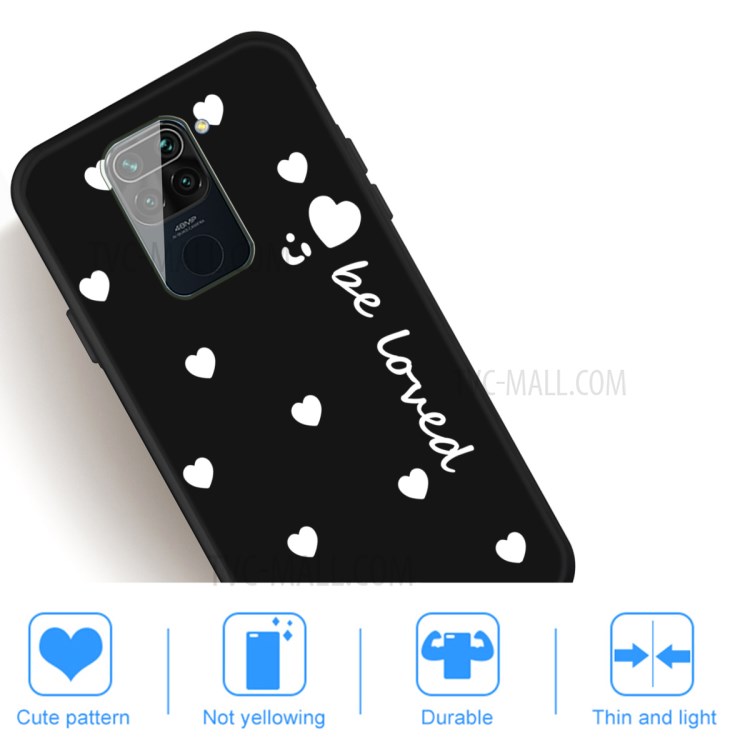 Little Heart Smile Pattern Dsign TPU Protective Case for Xiaomi Redmi Note 9 / Xiaomi Redmi 10X 4G - Black-5