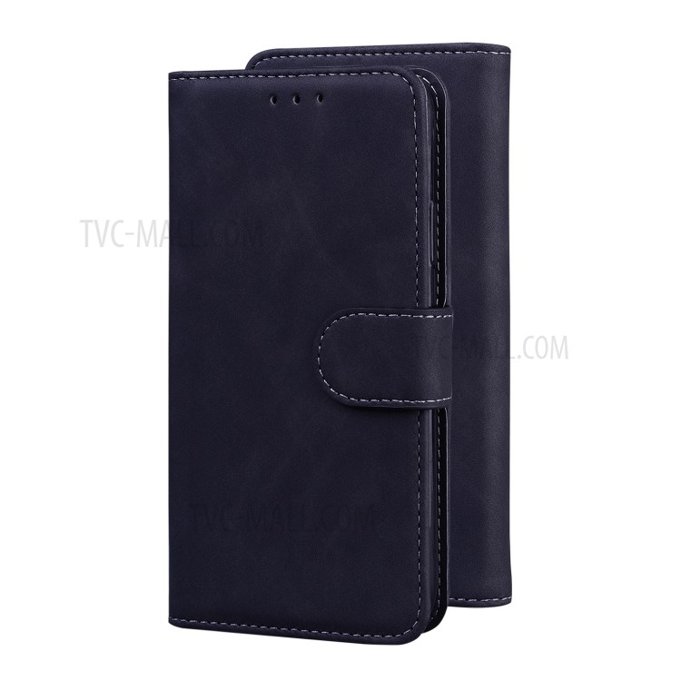 Leather Wallet Stand Phone Case for Xiaomi Redmi Note 9 - Black-6