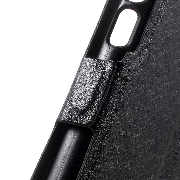 Silk Texture Dual Window Stand Leather Case for Xiaomi Mi 5c - Black-6