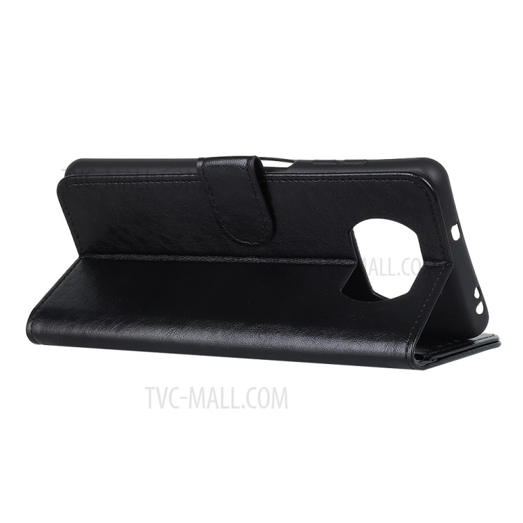 Crazy Horse Leather Shell Wallet Stand Cell Phone Covering for Xiaomi Poco X3 NFC/Poco X3 - Black-3